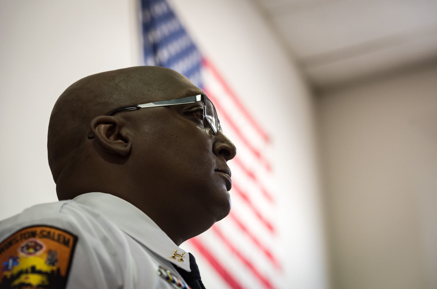 Fire Marshal Rodney Cooper at Jefferson Middle